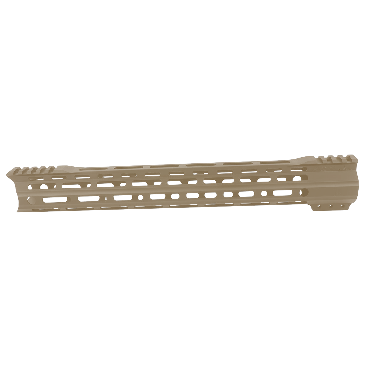 AR-15 Custom Hybrid Top Cut Super Slim MLOK Handguard 15" - Cerakote Flat Dark Earth