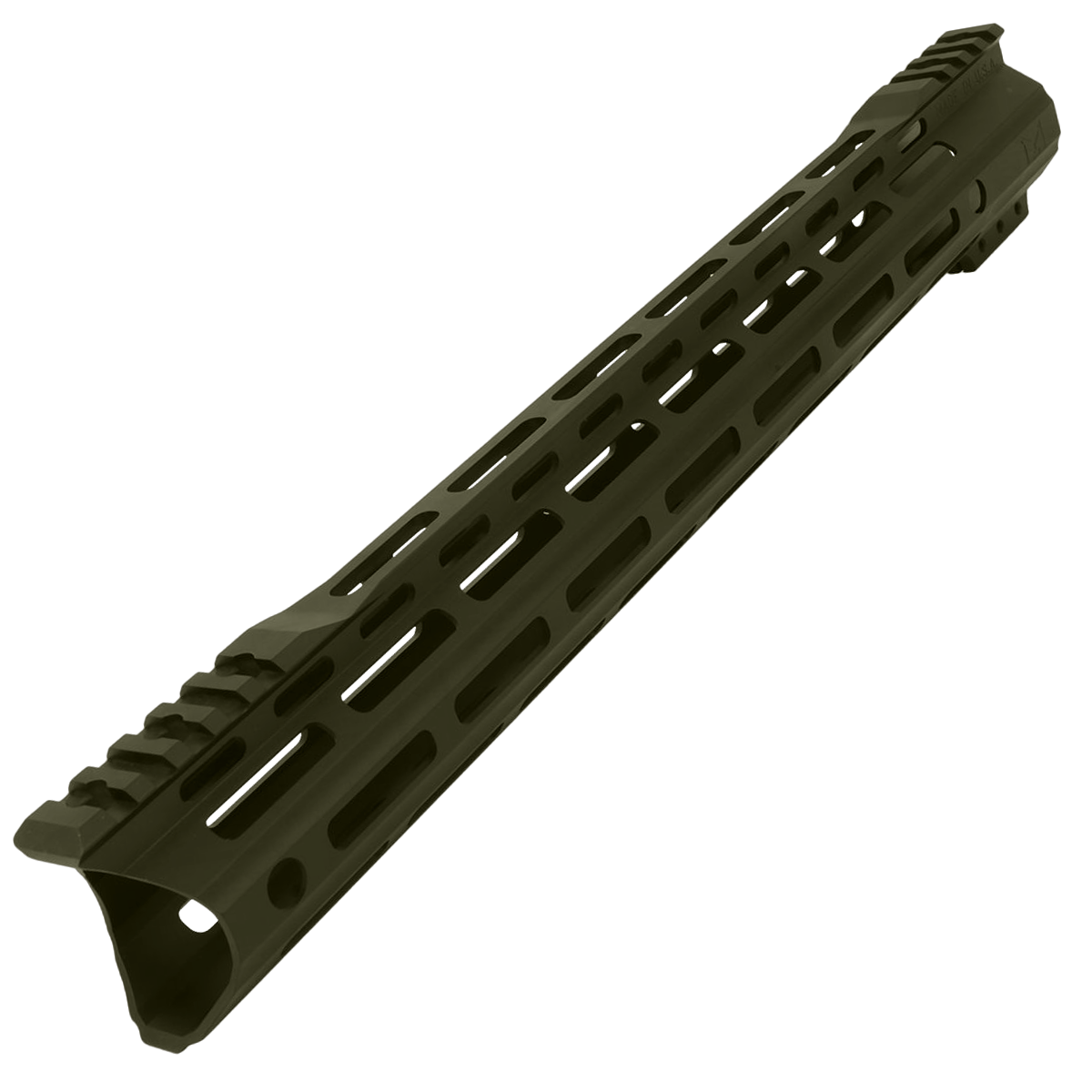 AR-15 Custom Hybrid Top Cut Super Slim MLOK Handguard 15" - Cerakote Magpul ODG