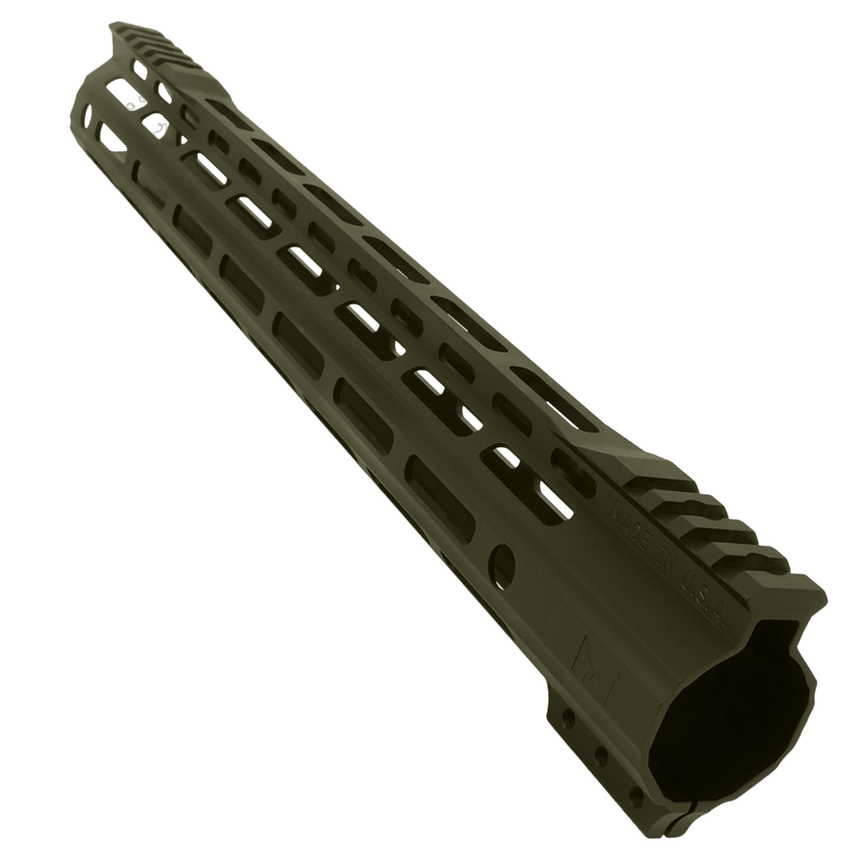 AR-15 Custom Hybrid Top Cut Super Slim MLOK Handguard 15" - Cerakote Magpul ODG