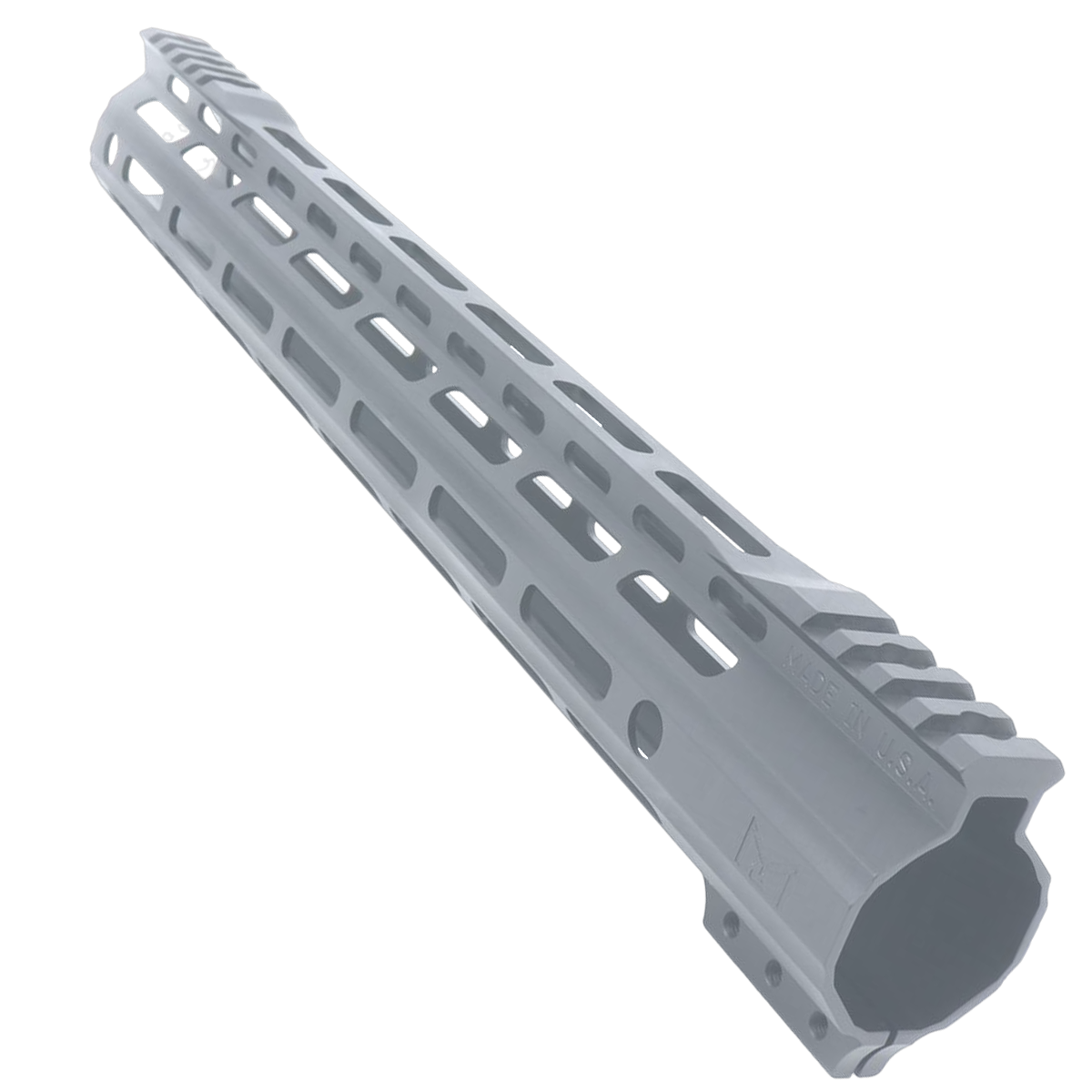 AR-15 Custom Hybrid Top Cut Super Slim MLOK Handguard 15" - Cerakote Sniper Gray