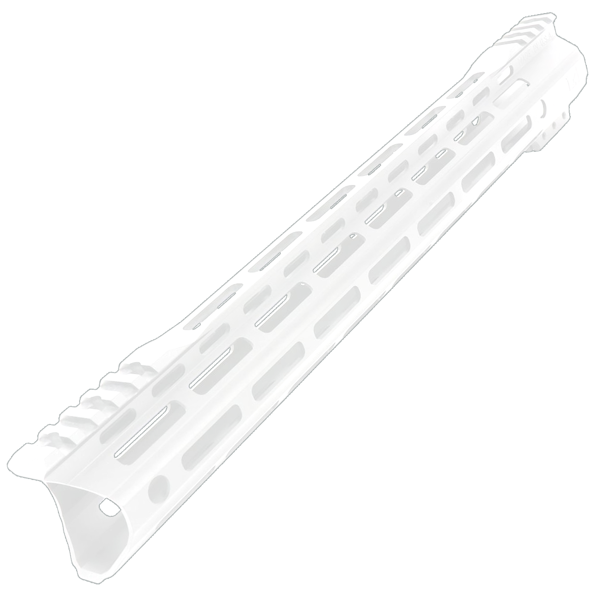 AR-15 Custom Hybrid Top Cut Super Slim MLOK Handguard 15" - Cerakote Storm Trooper White
