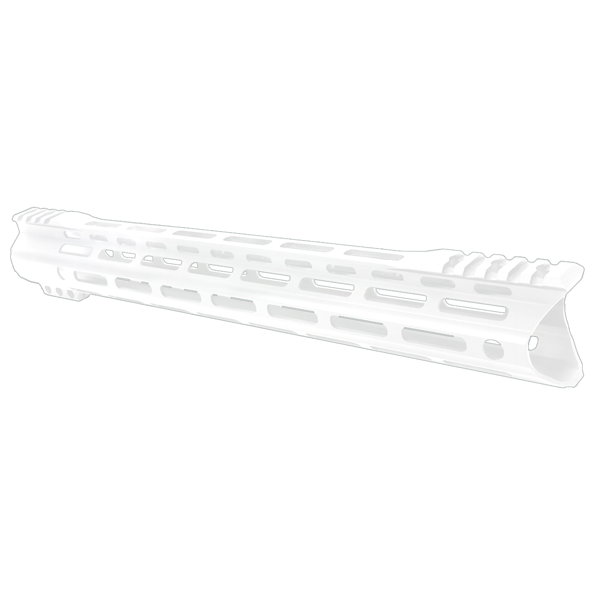 AR-15 Custom Hybrid Top Cut Super Slim MLOK Handguard 15" - Cerakote Storm Trooper White