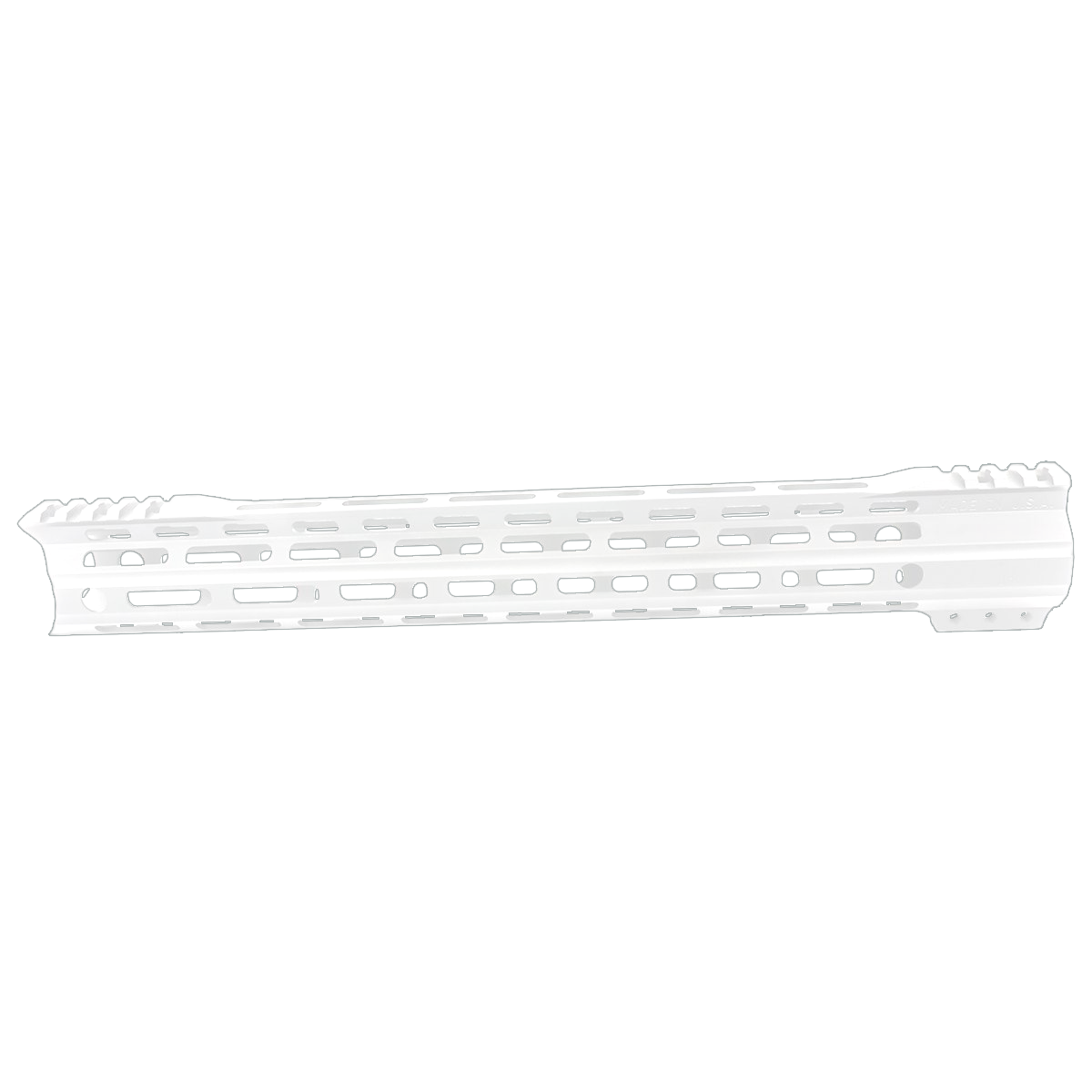 AR-15 Custom Hybrid Top Cut Super Slim MLOK Handguard 15" - Cerakote Storm Trooper White