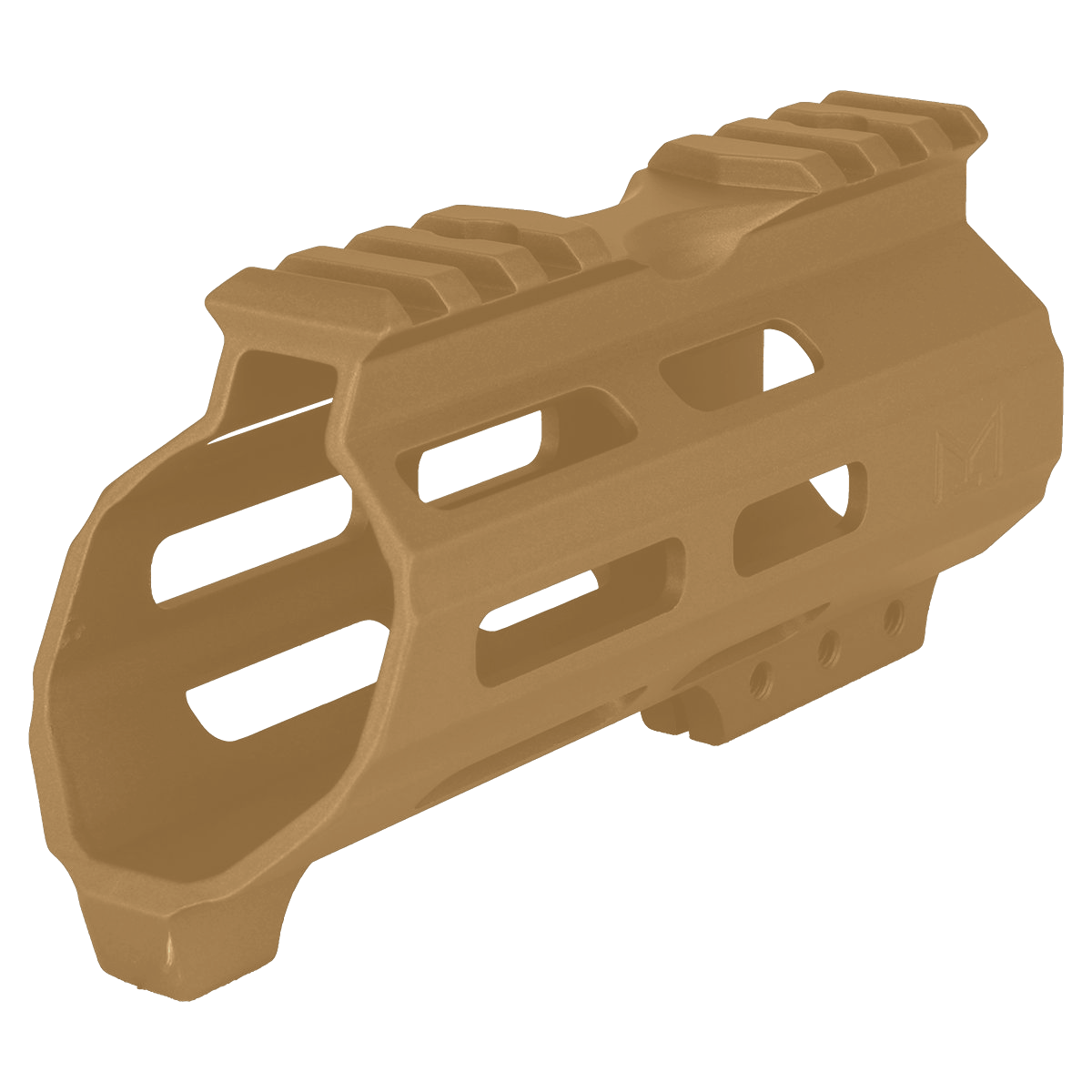 AR15 American Built Custom 5" Hybrid MLOK Handguard w/ Finger Stop- Burnt Bronze