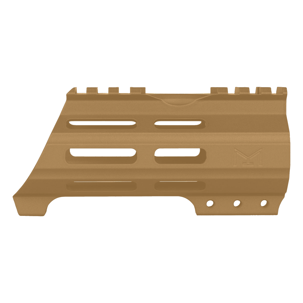 AR15 American Built Custom 5" Hybrid MLOK Handguard w/ Finger Stop- Burnt Bronze