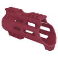 AR15 American Built Custom 5" Hybrid MLOK Handguard w/ Finger Stop- Cranberry Frost