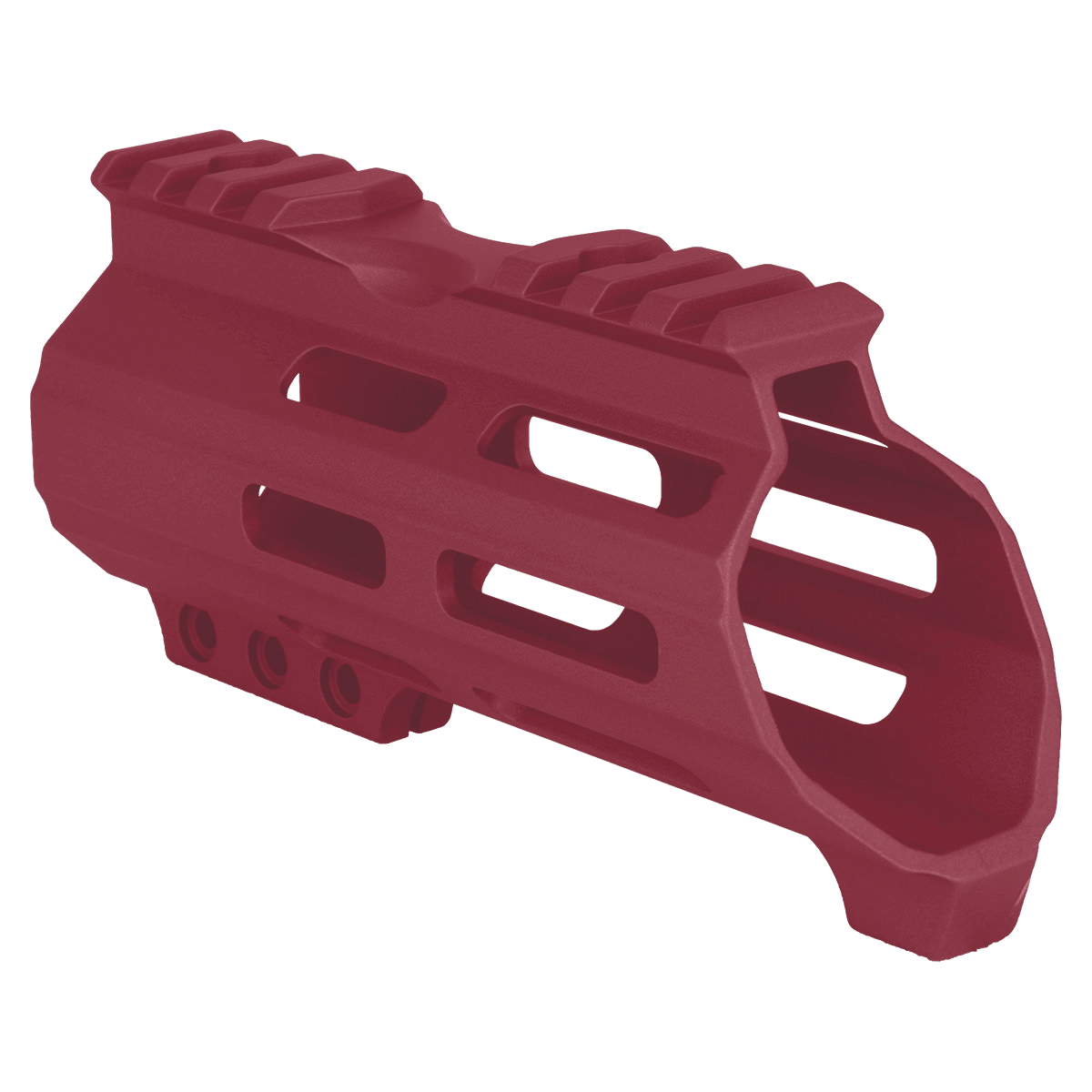 AR15 American Built Custom 5" Hybrid MLOK Handguard w/ Finger Stop- Cranberry Frost