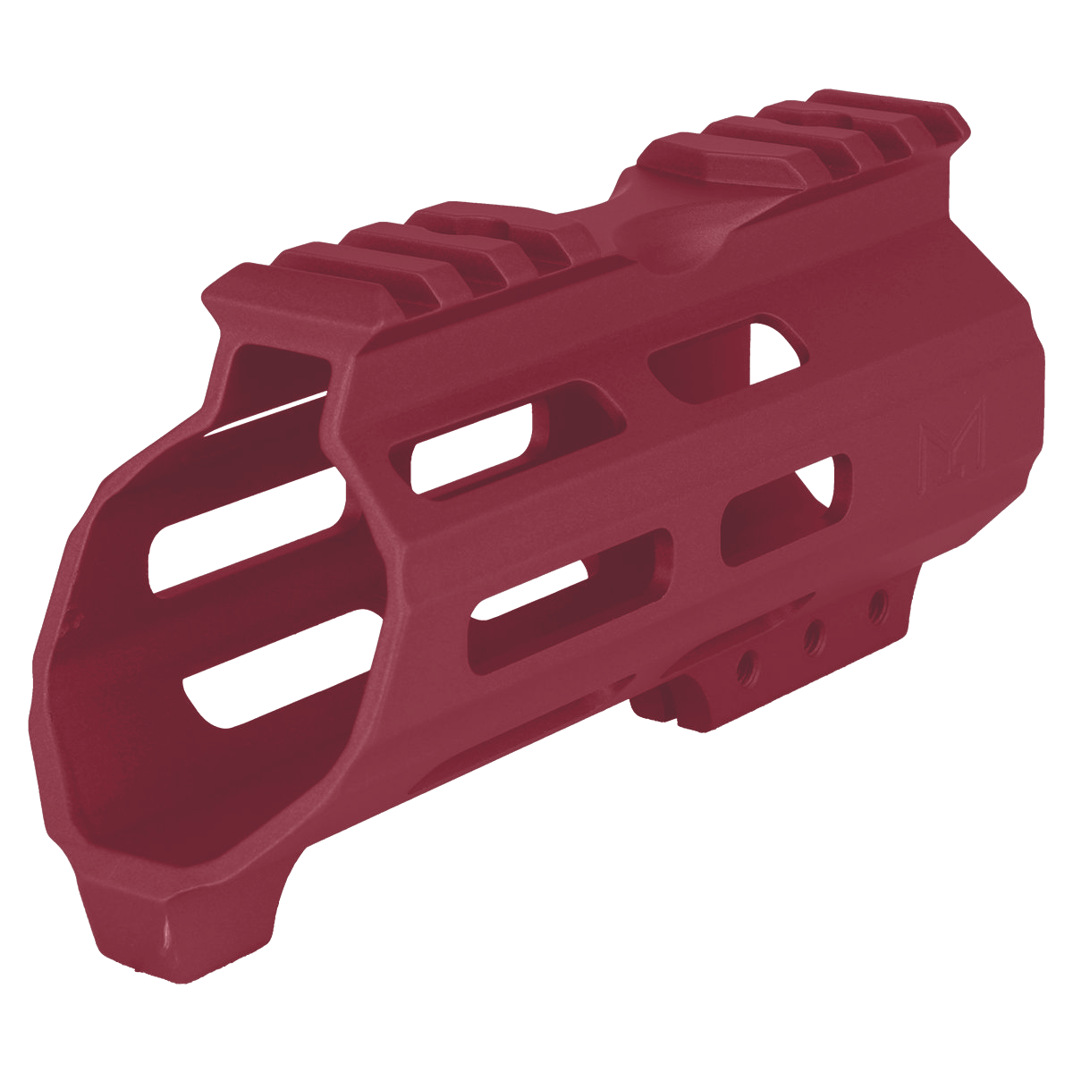 AR15 American Built Custom 5" Hybrid MLOK Handguard w/ Finger Stop- Cranberry Frost