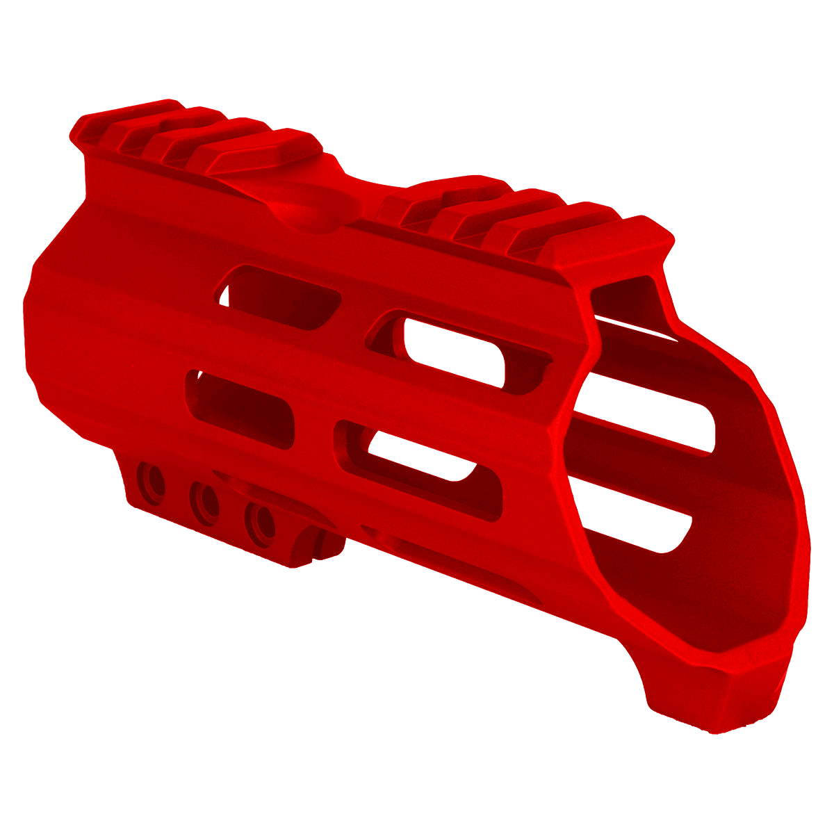 AR15 American Built Custom 5" Hybrid MLOK Handguard w/ Finger Stop-Red