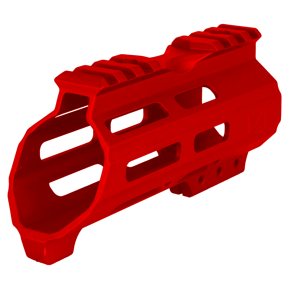 AR15 American Built Custom 5" Hybrid MLOK Handguard w/ Finger Stop-Red