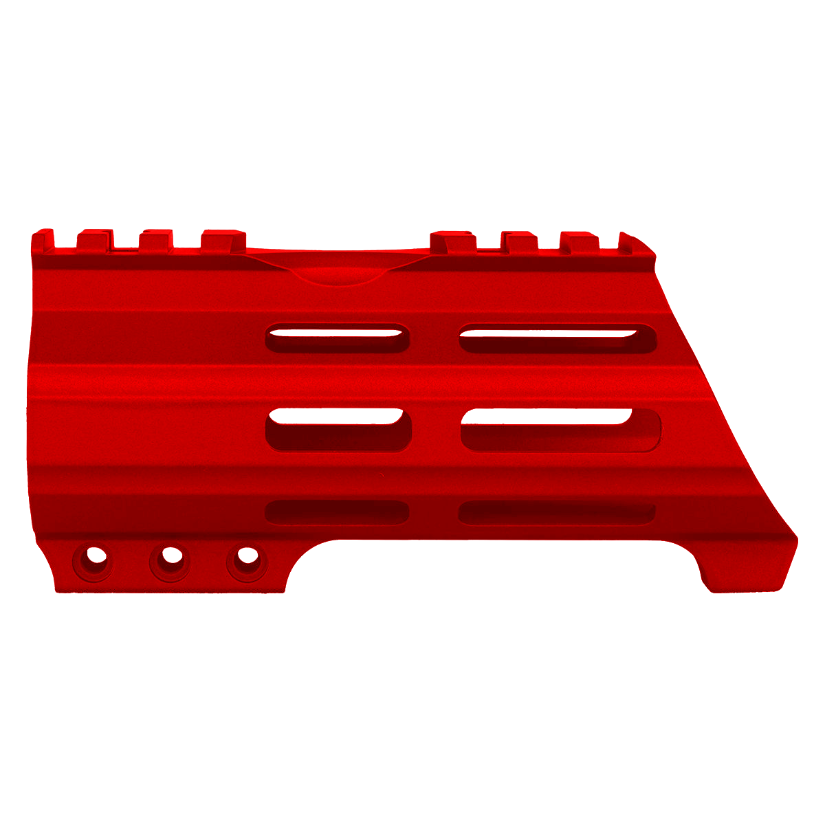 AR15 American Built Custom 5" Hybrid MLOK Handguard w/ Finger Stop-Red