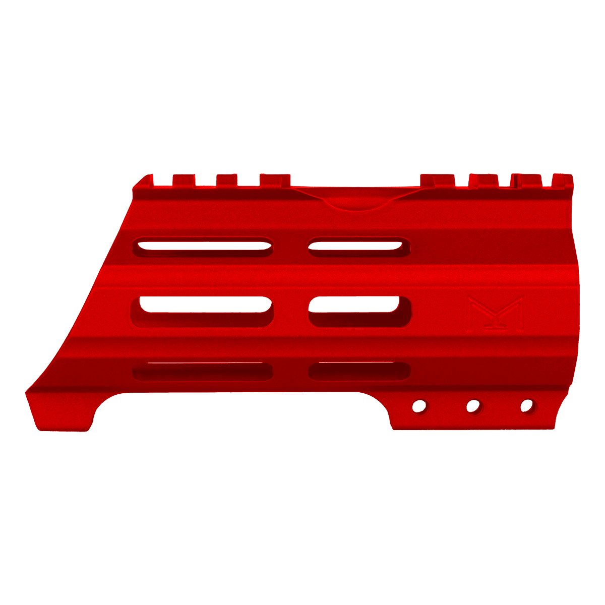 AR15 American Built Custom 5" Hybrid MLOK Handguard w/ Finger Stop-Red