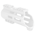 AR15 American Built Custom 5" Hybrid MLOK Handguard w/ Finger Stop- White
