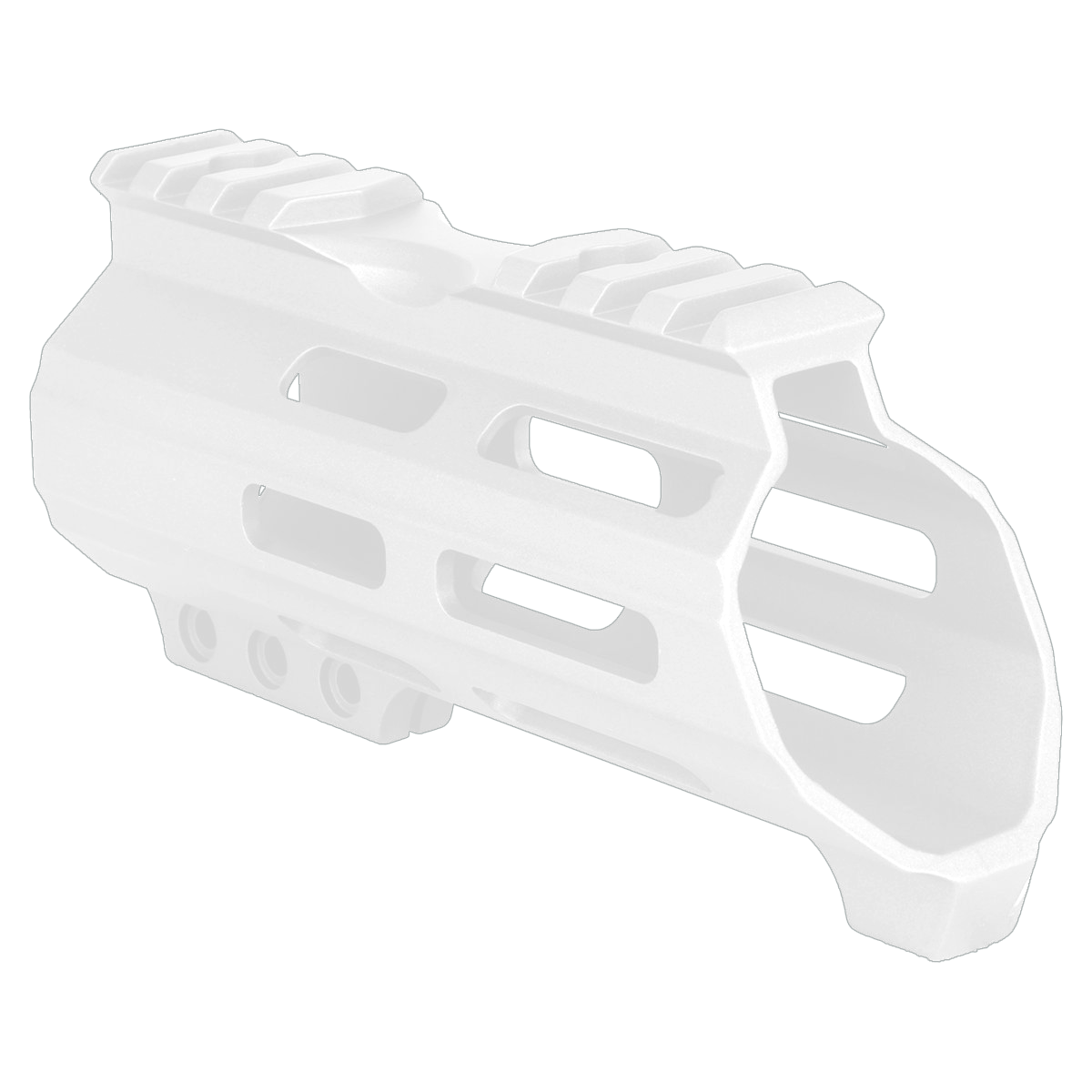 AR15 American Built Custom 5" Hybrid MLOK Handguard w/ Finger Stop- White