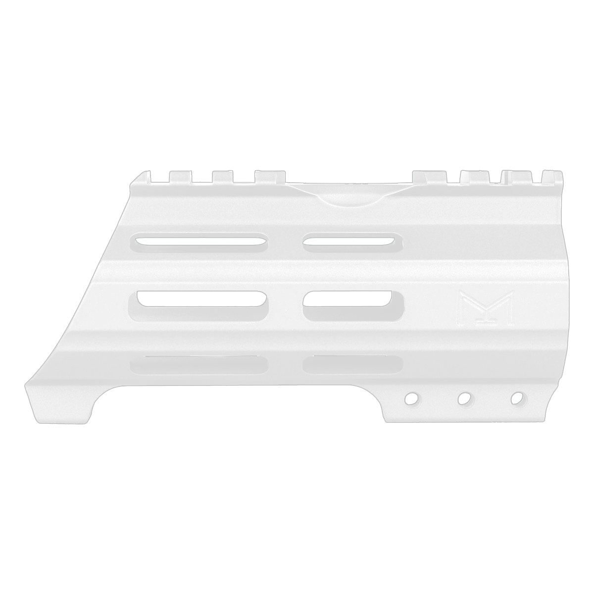 AR15 American Built Custom 5" Hybrid MLOK Handguard w/ Finger Stop- White