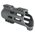 AR15 American Built Custom 5" Hybrid MLOK Handguard w/ Finger Stop- Tungsten