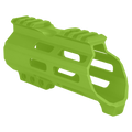 AR15 American Built Custom 5" Hybrid MLOK Handguard w/ Finger Stop- Zombie Green