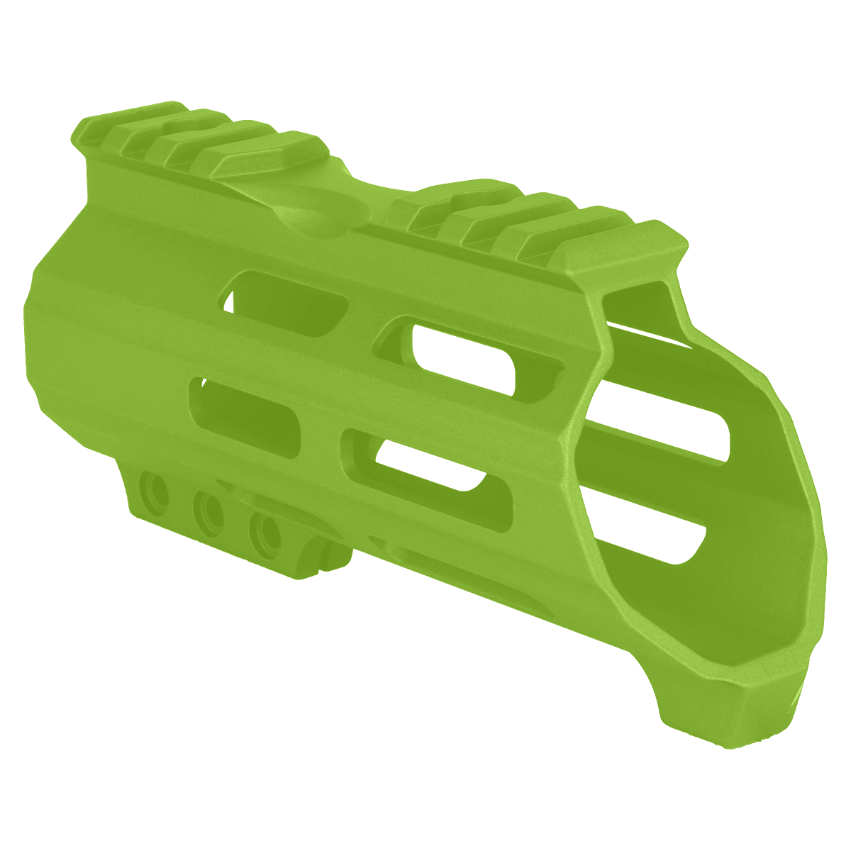 AR15 American Built Custom 5" Hybrid MLOK Handguard w/ Finger Stop- Zombie Green