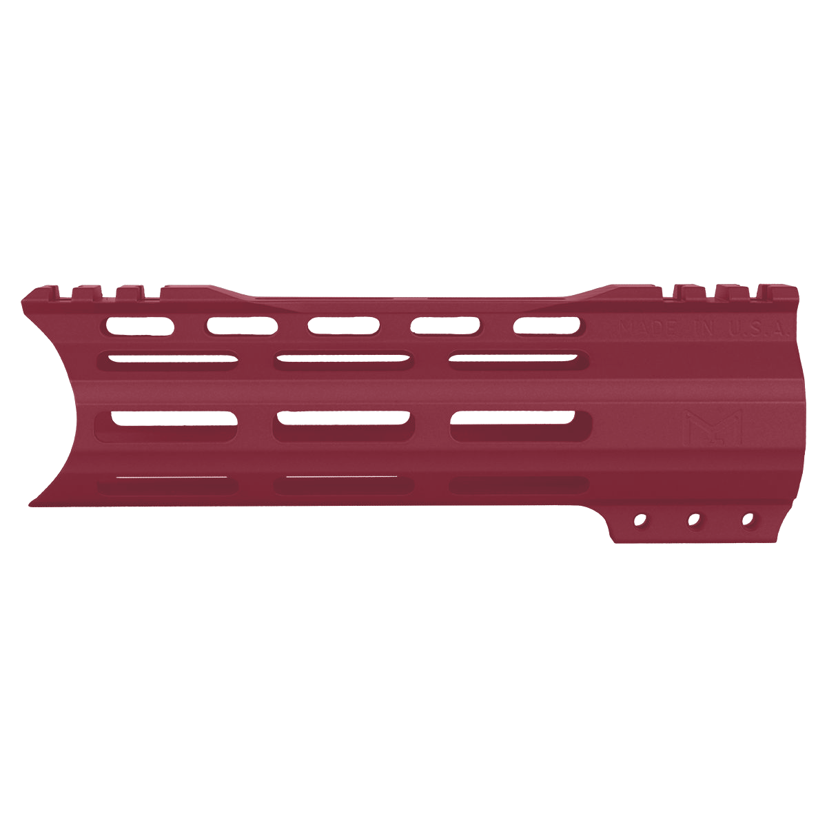 AR-15 Custom Hybrid Top Cut Super Slim MLOK Handguard 7"- Cranberry Frost