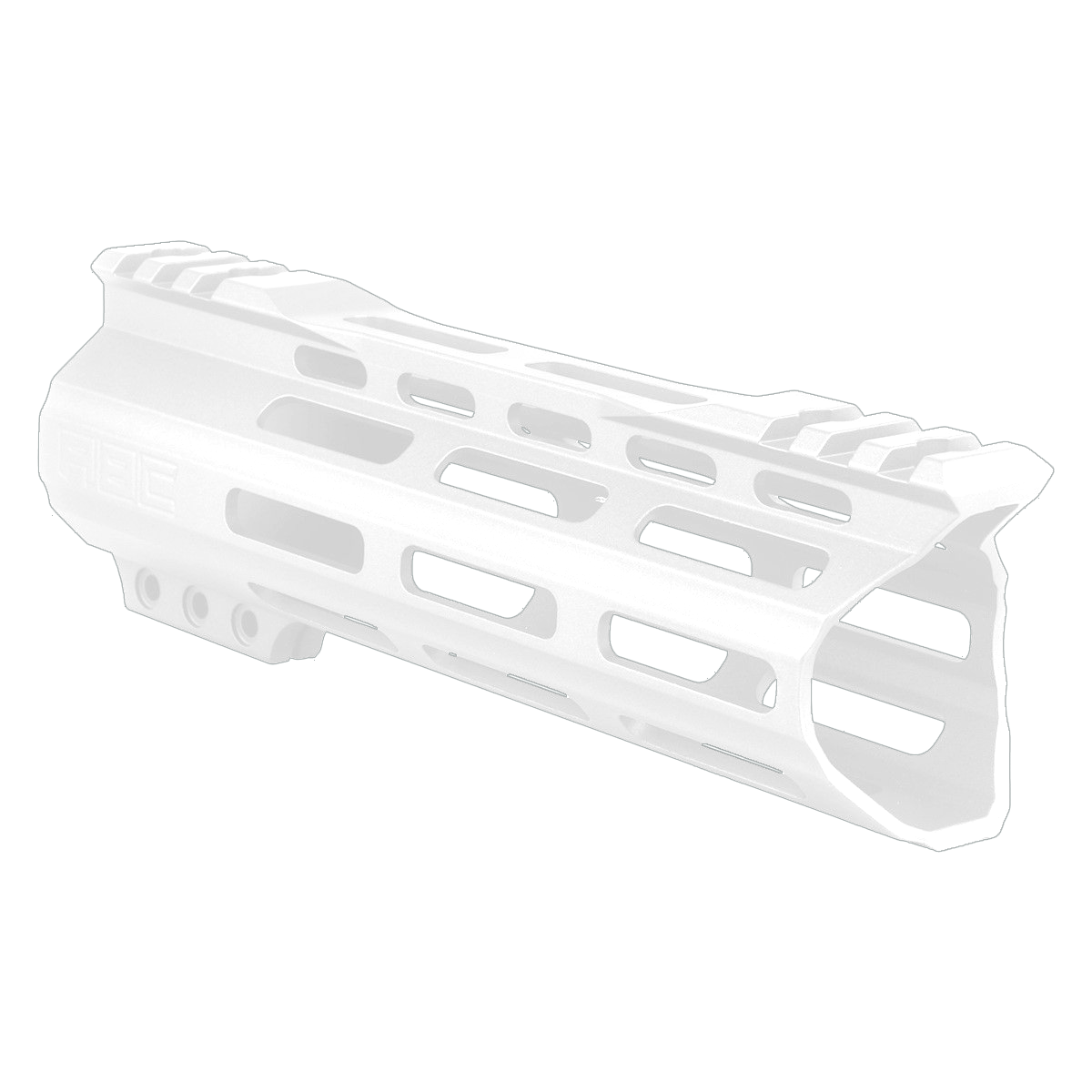 AR-15 Custom Hybrid Top Cut Super Slim MLOK Handguard 7"- White
