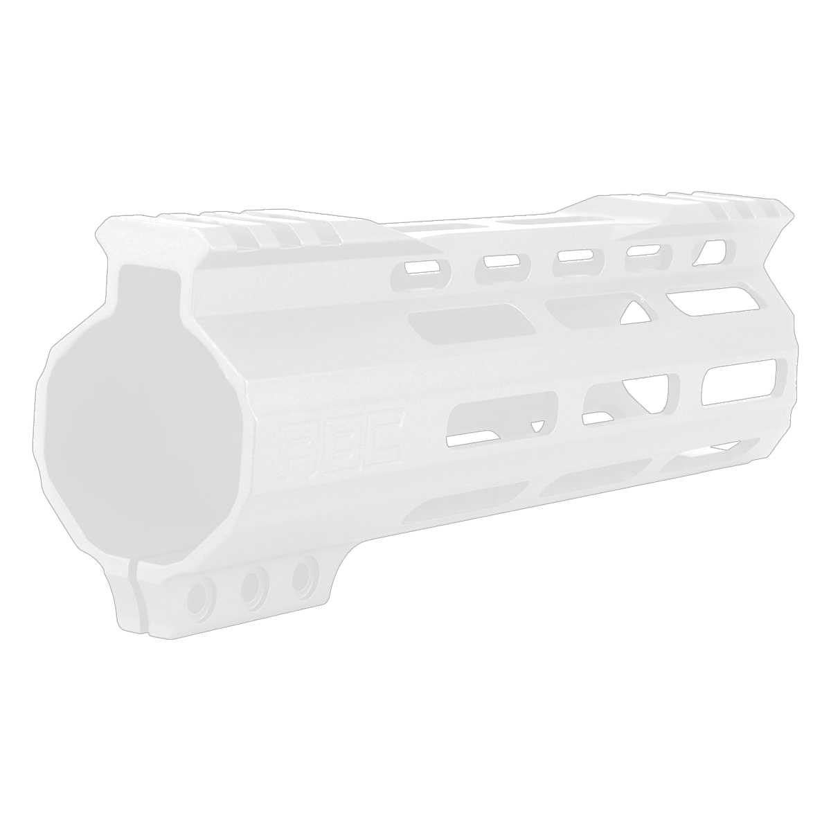 AR-15 Custom Hybrid Top Cut Super Slim MLOK Handguard 7"- White