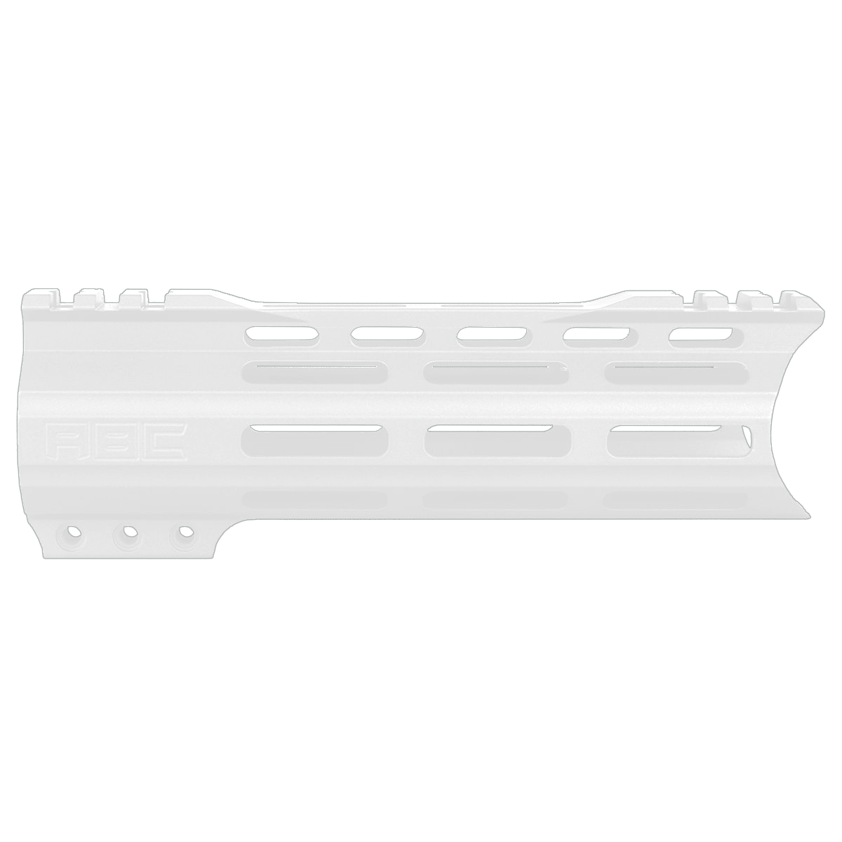 AR-15 Custom Hybrid Top Cut Super Slim MLOK Handguard 7"- White