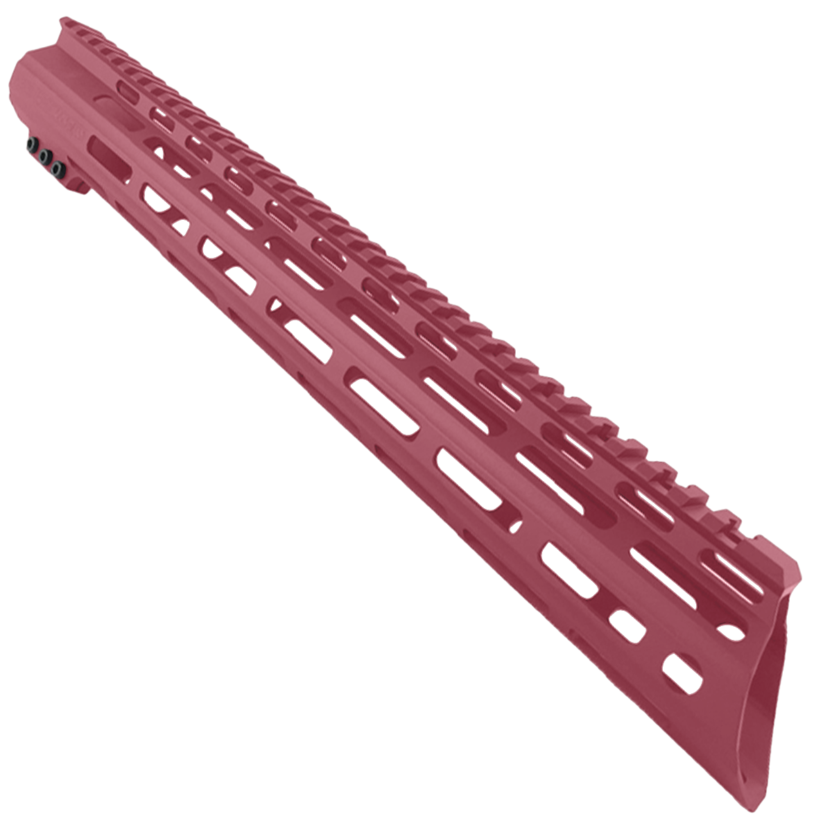 AR-15 American Built Custom 15" Slanted MLOK Handguard - Cerakote Cranberry Frost