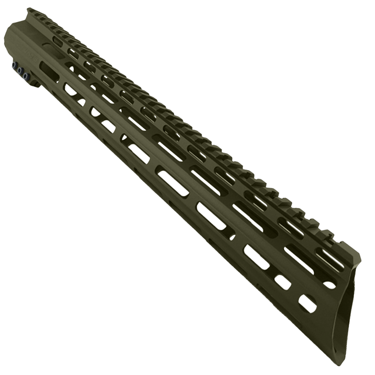 AR-15 American Built Custom 15" Slanted MLOK Handguard - Cerakote Magpul ODG
