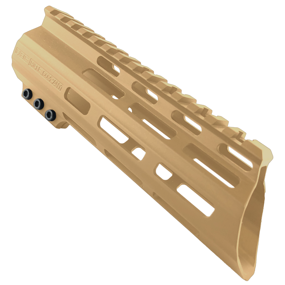 AR-15 American Built Custom 7" Slanted MLOK Handguard - Cerakote Burnt Bronze