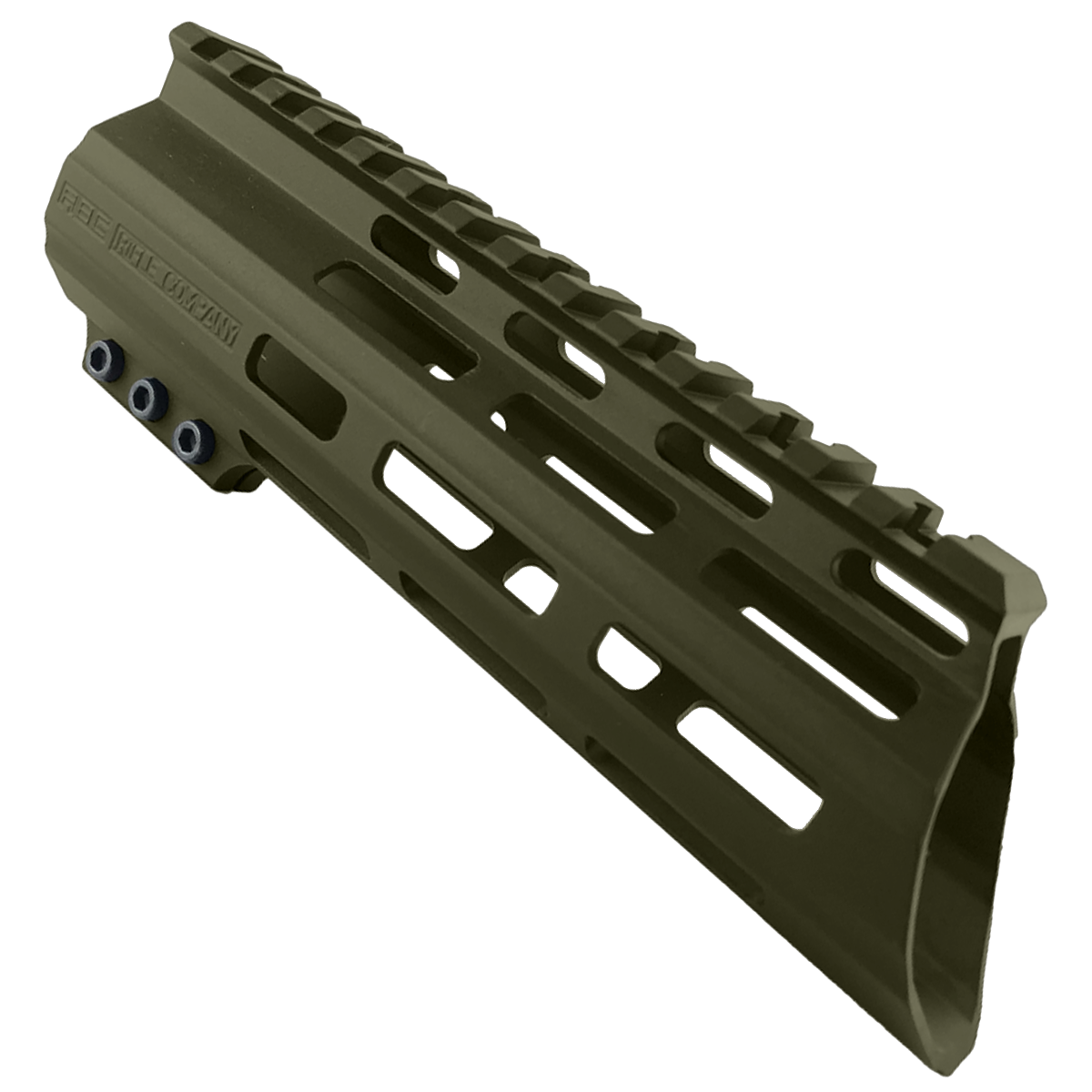AR-15 American Built Custom 7" Slanted MLOK Handguard - Cerakote Magpul ODG