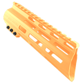 AR-15 American Built Custom 7" Slanted MLOK Handguard - Cerakote Tequila Sunrise Orange