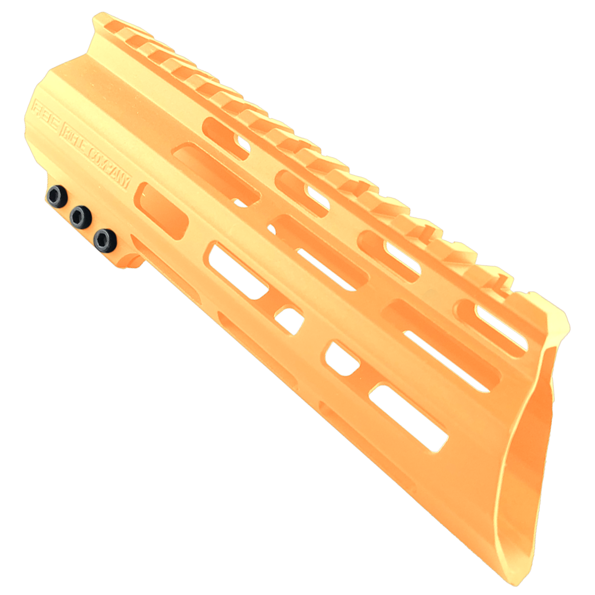 AR-15 American Built Custom 7" Slanted MLOK Handguard - Cerakote Tequila Sunrise Orange