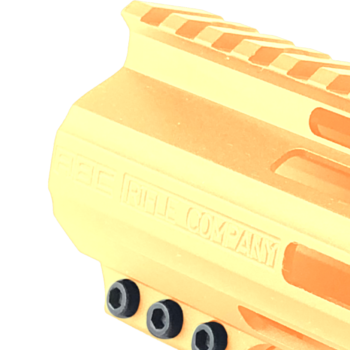 AR-15 American Built Custom 7" Slanted MLOK Handguard - Cerakote Tequila Sunrise Orange