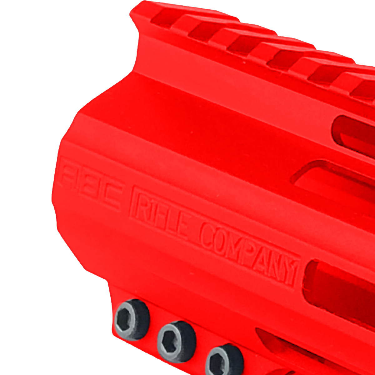 AR-15 American Built Custom 7" Slanted MLOK Handguard - Cerakote Red