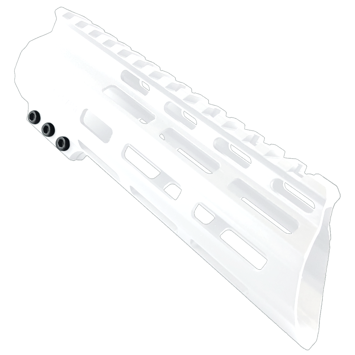 AR-15 American Built Custom 7" Slanted MLOK Handguard - Cerakote Storm Trooper White
