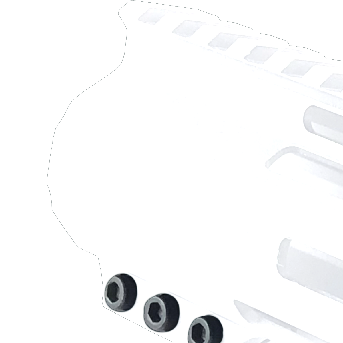 AR-15 American Built Custom 7" Slanted MLOK Handguard - Cerakote Storm Trooper White