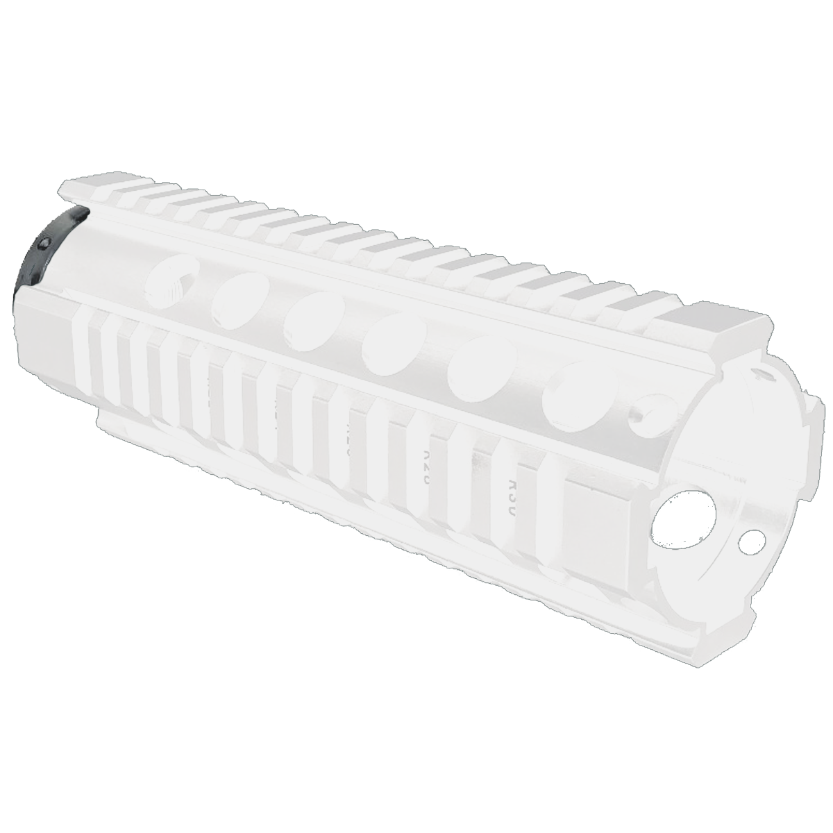 AR-15 Carbine Length 7" Free Float Quad Rail Handguard - Storm Trooper White
