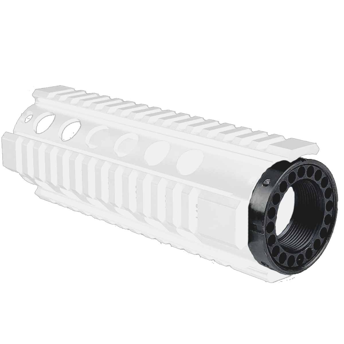 AR-15 Carbine Length 7" Free Float Quad Rail Handguard - Storm Trooper White