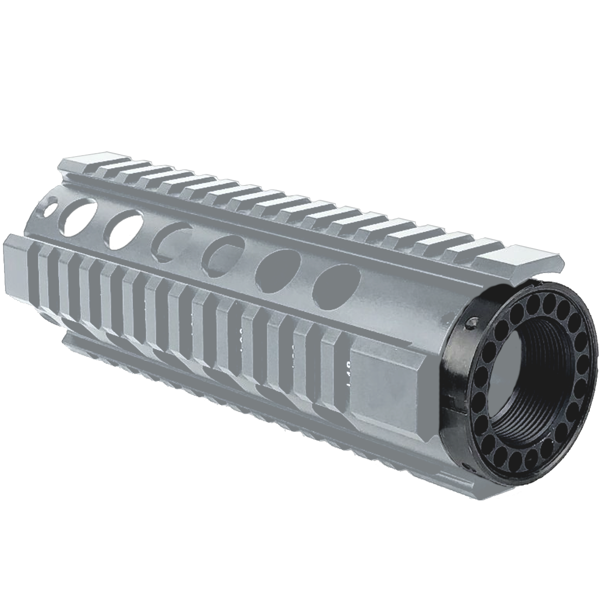 AR-15 Carbine Length 7" Free Float Quad Rail Handguard - Tungsten Gray