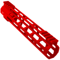 AR-15 M-Lok 10" Super Slim Free Float Hybrid Top Cut Handguard - Red