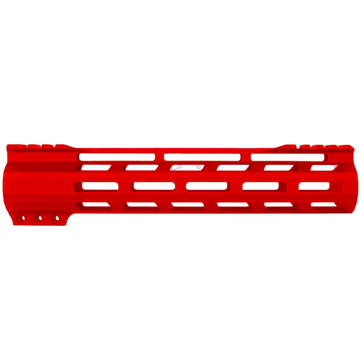 AR-15 M-Lok 10" Super Slim Free Float Hybrid Top Cut Handguard - Red