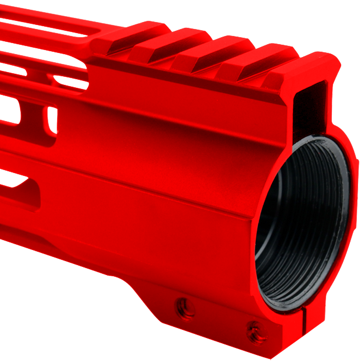 AR-15 M-Lok 10" Super Slim Free Float Hybrid Top Cut Handguard - Red