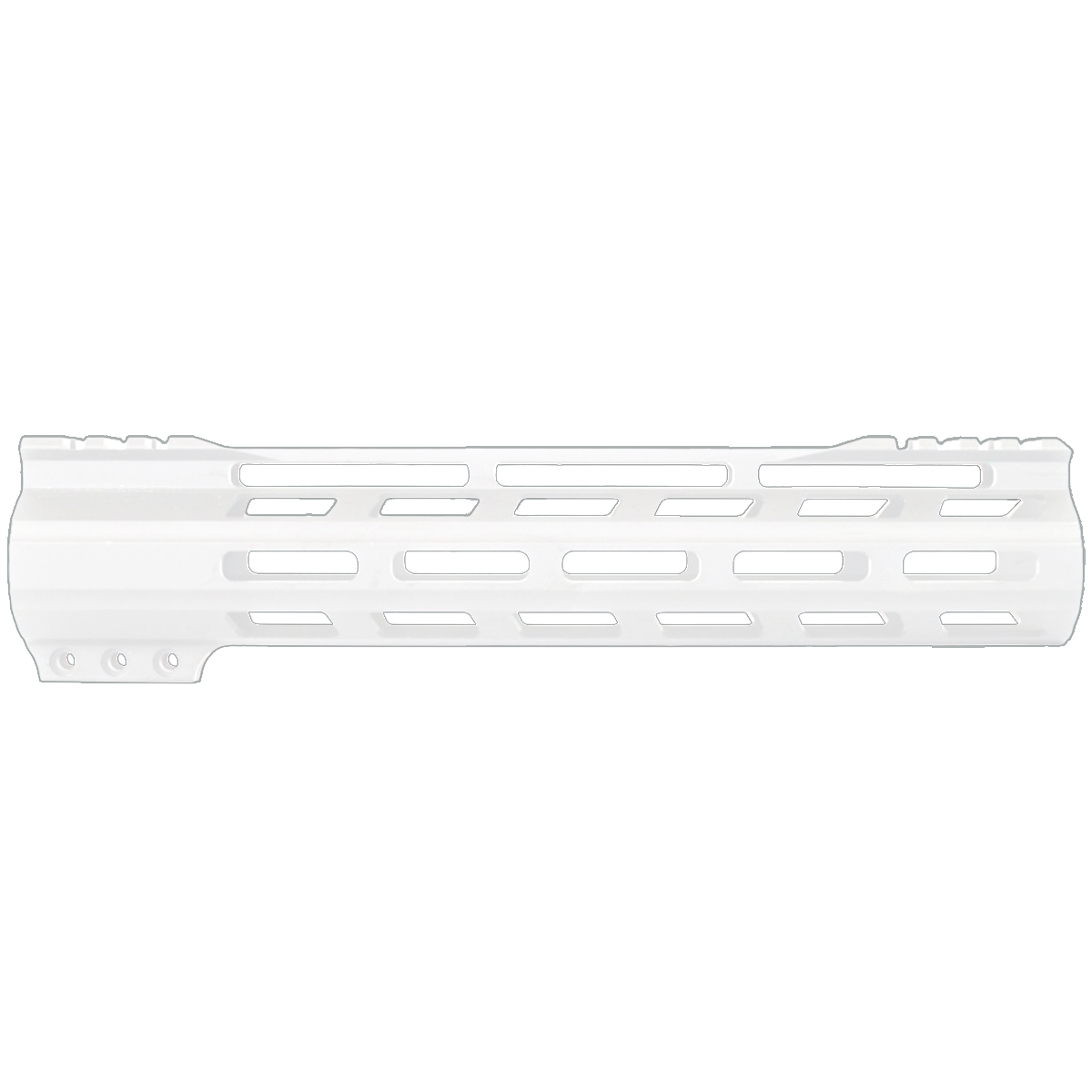 AR-15 M-Lok 10" Super Slim Free Float Hybrid Top Cut Handguard - Storm Trooper White