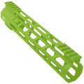 AR-15 M-Lok 10" Super Slim Free Float Hybrid Top Cut Handguard - Zombie Green