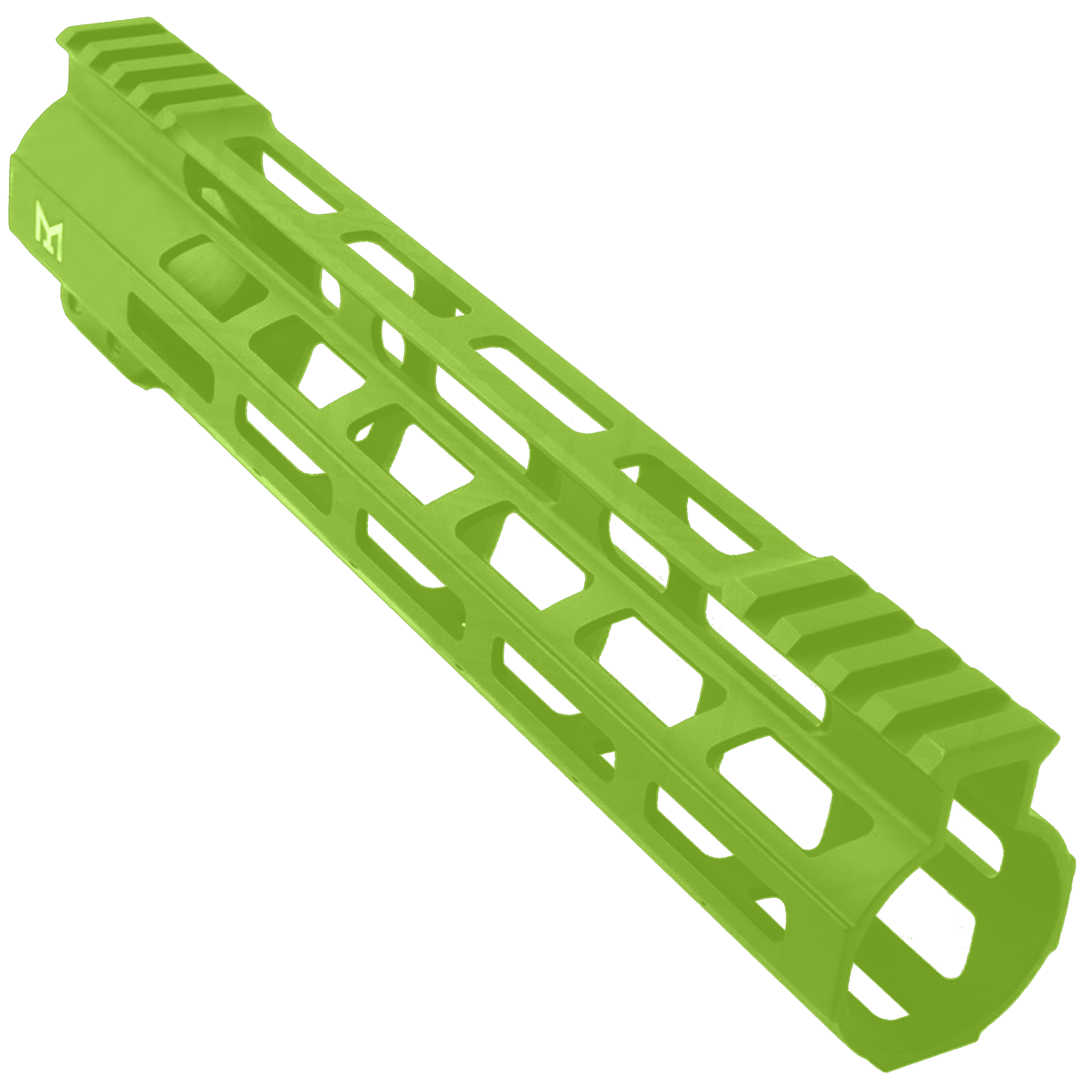AR-15 M-Lok 10" Super Slim Free Float Hybrid Top Cut Handguard - Zombie Green