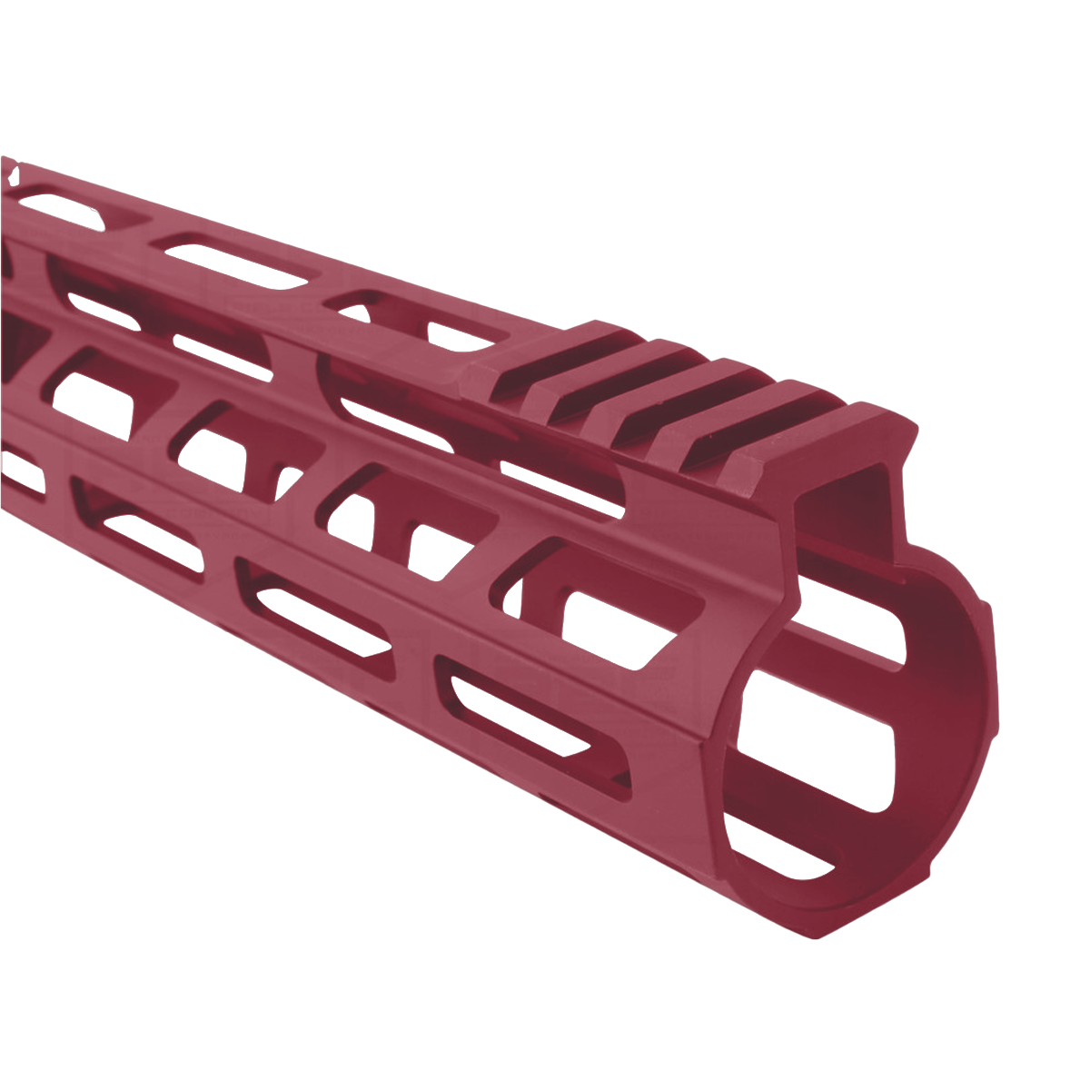 AR-15 M-Lok 12" Super Slim Free Float Hybrid Top Cut Handguard - Cranberry Frost