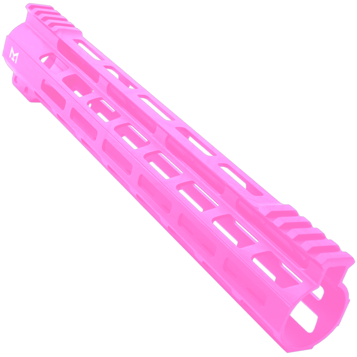 AR-15 M-Lok 12" Super Slim Free Float Hybrid Top Cut Handguard - Sig Pink