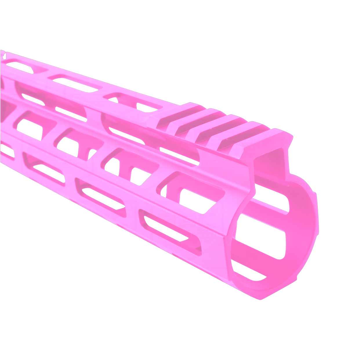 AR-15 M-Lok 12" Super Slim Free Float Hybrid Top Cut Handguard - Sig Pink