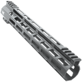 AR-15 M-Lok 12" Super Slim Free Float Hybrid Top Cut Handguard - Tungsten Gray
