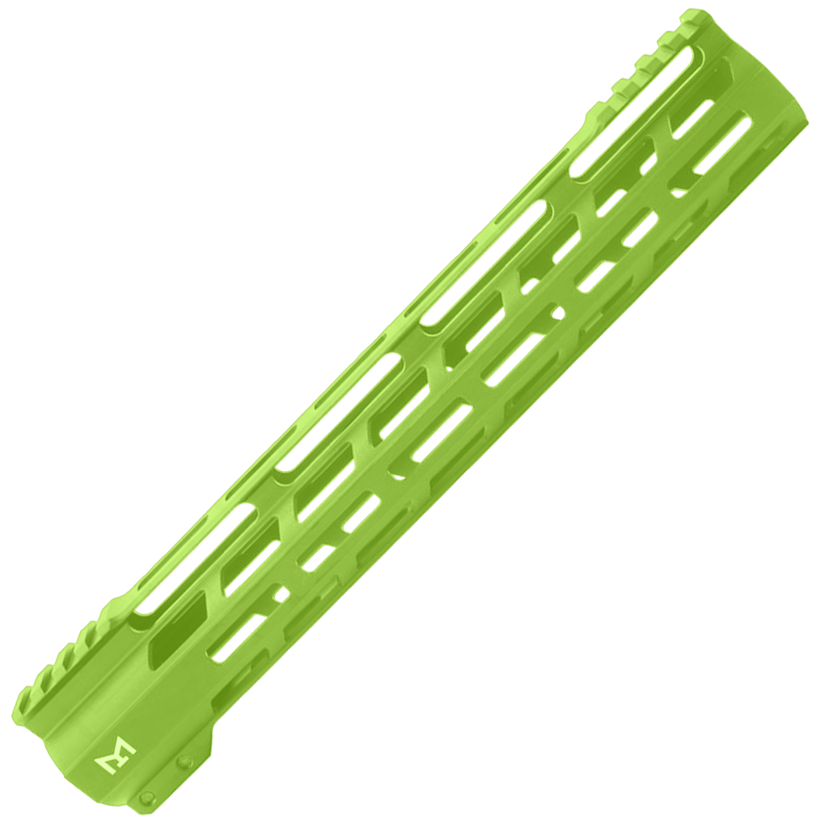 AR-15 M-Lok 12" Super Slim Free Float Hybrid Top Cut Handguard - Zombie Gold